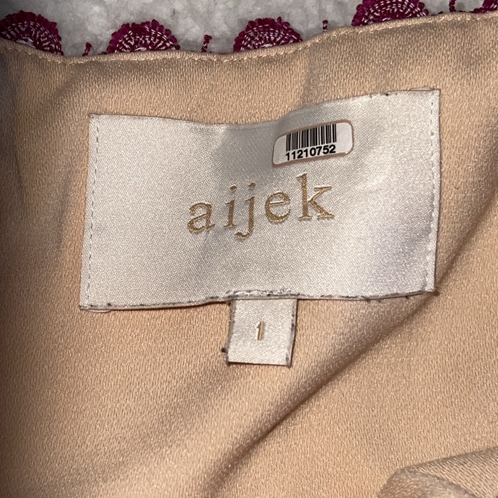 Aijek Tricolor Off-Shoulder Embroidered Mini Dress Size‎ S - Picture 7 of 9